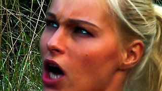Nikki Sun Gets Her Holes Stuffed by Two Knights and Takes Double Facials