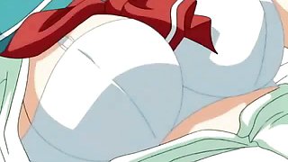 Saucy hentai schoolgirl getting small cooshie penetrated by