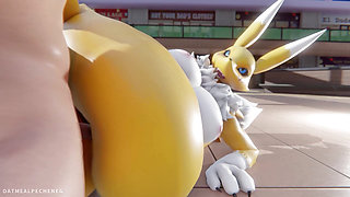 Hot Furry Renamon  Hard Sex Compilation
