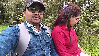 Indian Desi Girl Kissing Scenes and Boobs Press by Her Boyfriend in Forest
