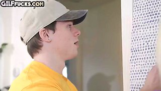 Nasty granny cockbouncing on horny lover