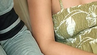 Fucking My GF Outdoor Risky Sex with Ex BF Hot Sexy Ex Girlfriend in Car