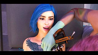 Visual novel interlude in the town of passion