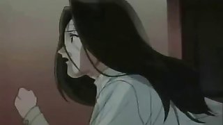 Hentai schoolgirl is drilled in the hallway