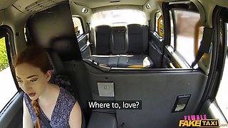 Lady faux taxi gilf with Big Tits has sapphic porno with stunning red haired