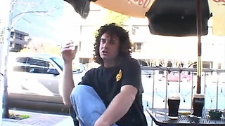 Sexy red hair big boobs babe double penetrated anal foursome...cum in mouth