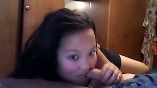 Chubby asian GF in hot homemade sex video