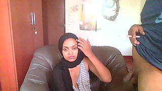 Behind the Scenes of Hijab Office MILF Had a Visitor Neighbor Boy