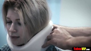 Doctor gives patient a sponge bath and vaginal probe