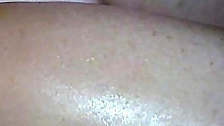 Crossed legs calves shake in first person