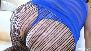 Mature Solo LuLu Striptease And Busty Playtime - OLDNANNY