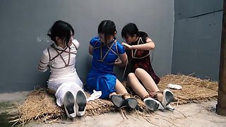 Chinese Bondage In Satin Cheongsam