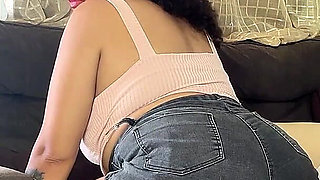 Big Ass Chubby Latina Tight Jeans Shorts Farts in Several Positions
