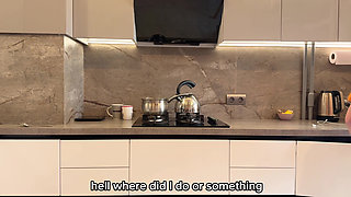 Real Cheating - Fucked a Horny Neighbor After Sex with His Wife - Russian Amateur with Conversation and English Subtitles