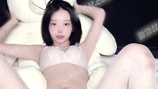5862 화제의 부산딸램 kkiri 끼리 jjeong 화이트 스타킹 애널 플러그 Korean 텔레 UUB892
