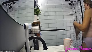 Found Hidden Cam Footage of My Mom Mrs. Joanne Tanner the Real Public Schoolteacher in the Shower on my Dad's Computer 8