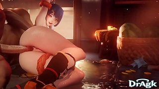 Timeskip Xiangling Gets Fucked in Her Own Kitchen Genshin Impact 3D Animation Hilichurl Alt Version