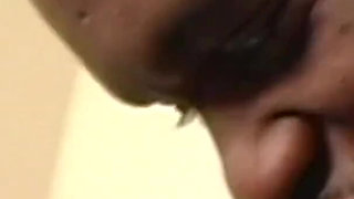 Sweet big ass ebony pleasured with a warm load in her mouth