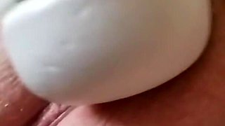 BBW Slut Masturbates Clitoris with Magic Wand in the Morning Until Orgasm