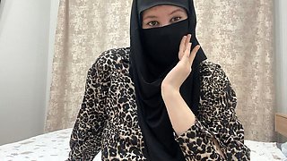Arab Woman in Hijab Tests Sex Toys on Her Tight Vagina