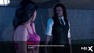 Steamy cartoon scenes featuring glamour and intense action