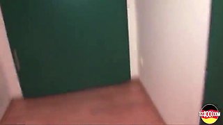 A Busty Dark Haired German Babe Getting Filmed While Playing With A Big Dildo