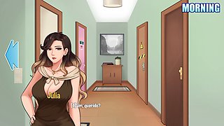 Sexual training with my step-aunt-in-law during house chores
