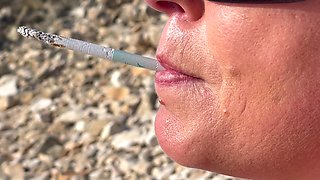 Smoking Cigarettes on the Beach