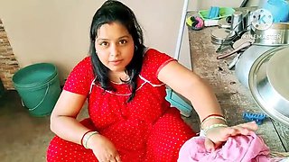 Desi Wife Fucks Neighbor Boy Hard in Kitchen - Rough Sex & Dirty Talk