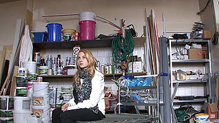 Sweet blonde is in a gangbang getting fucked