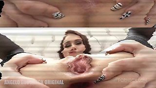 Nela Decker 4 on 1 first TAP/TP (WET), piss drinking from glass