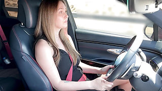 A Stranger Caught My Stepmother Masturbating in the Car and Helped Her Cum