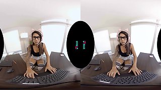 Do You Want Me To Keep The Stream On? - Fucking An Incredible Teen Brunette Geek Girl On Camera