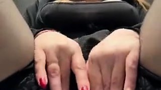 Blonde tight pussy babe solo toy fun in glamour masturbation