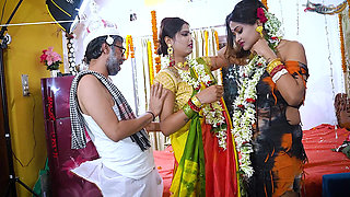 THARKI SASURJI HARDCORE THREESOME FUCK WITH YOUNG MALLU WIFE AND WIFE'S SISTER AT HOME FULL MOVIE ( HINDI AUDIO )
