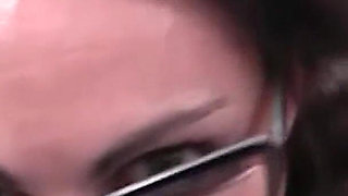 Sexy Teen Secretary Giving the Perfect Blowjob for Boss