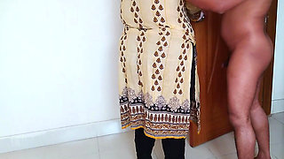 A Saudi Muslim Maid Is Handcuffed to the Door and Fucked by the Owner's Son Every Morning While She Cleans the House