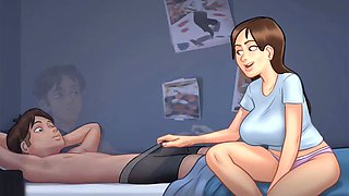 Summertime saga, hot teacher, hot brunette