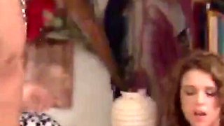 Page is a sexy blonde teen who loves big cock