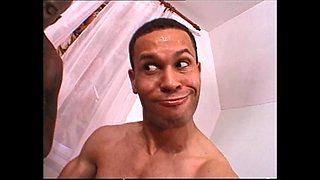 Hairy Pussy MILF Fucked Hard and Cummed on Face by Three Monster Black Cocks