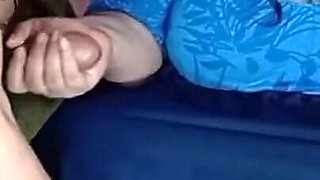 Indian Desi Chubby Wife Giving Handjob to My Neighbor and He Grabs Her Big Boobs During Live Webcam Show
