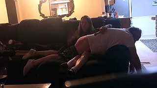 Amateur ass spanking action
