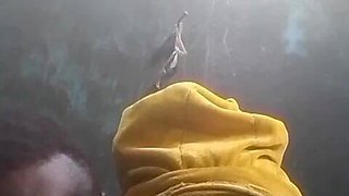 Pressing Big Boobs Until She Gets Out
