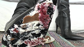 Smoking Mistress and Delicious Dessert From Boot Soles, POV Clip, Lady Victoria Valente
