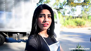 Mamacitaz - Raunchy Latina flaunts her pineapples and takes a prick