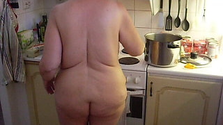 Jen Is Cooking Food All Naked