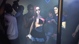 Fucked hot pussy at the club l Group sex 3D animation Hentai
