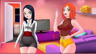 Pizza night with MissKitty2K gets steamy in this animated hentai adventure