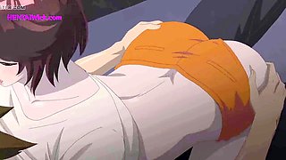 Uncensored animated creampie scene featuring hardcore pussy eating and intense action