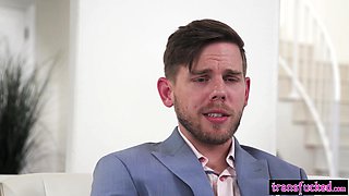 Big breasts tranny enjoyed rough assfucking sex